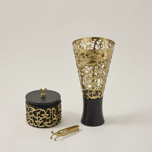 Juego de quemador de incienso metálico de lujo con soporte decorativo para incienso, quemador de oud árabe y contenedor de almacenamiento - Product Image 4