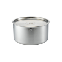 Set Panci Lepas Pasang Poketdream Desain Korea Tri-Ply Stainless Steel (16cm/18cm/20cm/22cm 4-Piece Lids, Aman untuk Mesin Cuci Piring, Oven, dan Kompor Gas)
