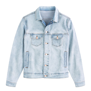 Chaleco sin Mangas de Lona Lavada Suave Azul Claro para Hombre, Ropa Exterior Informal y Relajada para Exteriores, Impermeable y Cortavientos, Venta al por Mayor - Product Image 1