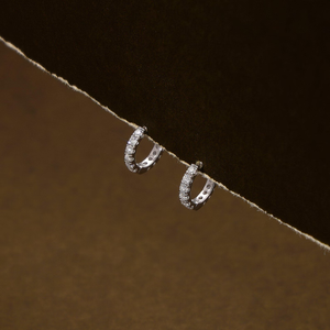 Pendientes de Aro con Diamantes Cultivados en Laboratorio, Corte Redondo, 0.53CT de Peso Total, Diamantes Certificados E-F VVS2, Pendientes de Diamantes Clásicos - Product Image 4