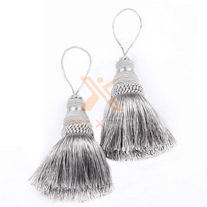 Material Duradero de Poliéster/Nailon, Diseño Único, Borlas de Hilo Metálico Personalizables de Alta Calidad, Color Sólido - Product Image 2