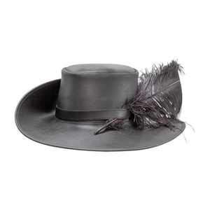 Customized Unisex Adjustable Breathable Genuine Leather Cowboy <b>Hat</b> For Adults With Custom Logo Embroidery Four Seasons - Product Image 2