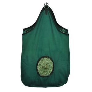 Dark Green Canvas Horse Hay Bag <b>Slow</b> Feed Durable Hay <b>Feeder</b> Round Opening Stable Feeding Bag Heavy Duty Use - Product Image 4