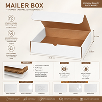 Boîte d'expédition en carton ondulé blanc |   Emballage en carton personnalisé pour l'emballage de cadeaux, le commerce électronique, le déménagement, le stockage, la livraison