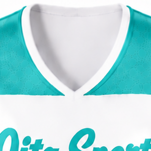 Maillot de cheerleading sans manches sublimé turquoise, tenue de sport athlétique pour équipe, uniforme de compétition et d'entraînement - Product Image 5
