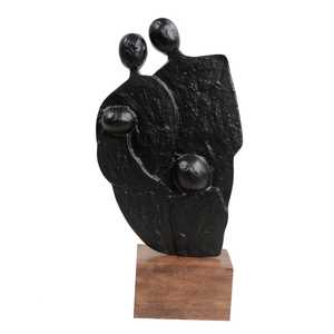 Modern Abstract Aluminum Sculpture Art Figurine Handmade Irregular Shape Tabletop Decor for Living Room - Product Image 1