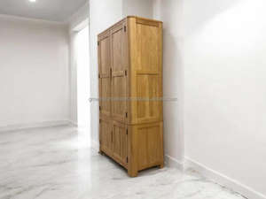 Mueble de Almacenamiento Multiusos de Madera Maciza con Botellero, Mueble Bar Alto con Estantes y Cajones, Diseño Moderno Hecho a Mano de Primera Calidad GWE249 - Product Image 6