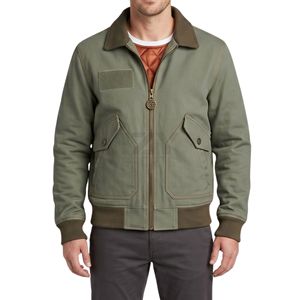 Classic Casual Minimalist Bomber <b>Jacket</b> <b>For</b> <b>Men</b> Soft Fleece Brushed Finish Rib Knit Borders Open Front Camel Tan <b>Smart</b> <b>Jackets</b> - Product Image 6