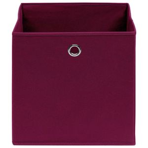 Ensemble de 4 boîtes de rangement décoratives en tissu non tissé rouge foncé - Product Image 3
