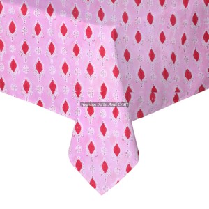 Hermosa Manteles Cuadrados de Algodón con Estampado Artesanal, Cubierta de Mesa OEM para Fiestas en Casa o Banquetes, Diseño Floral para Ropa de Cama - Product Image 3