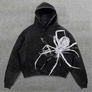 Sudadera con Capucha Unisex Qualitup, Diseño 3D de Mano de Sangre/Araña, Estilo Gótico Punk, Moda Urbana, Tejido Holgado de Felpa, Ecológica - Product Image 2