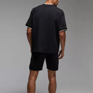 Fabricantes de Ropa, Ropa Urbana Personalizada, Camiseta Corta de Algodón con Estampado Personalizado, Corte Cuadrado, Camiseta Desgastada con Lavado Ácido para Hombre - Product Image 3