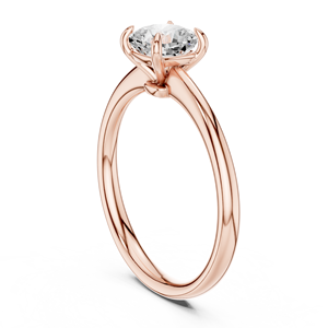 Bague solitaire élégante en moissanite taille coussin, en argent sterling plaqué or rose, pour mariage et fiançailles, pour elle - Product Image 3