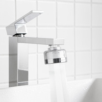 [CHICSS] Ensemble de filtre à eau manuel HappyDarling pour robinet de lavabo de salle de bain, comprend 4 filtres (1 préinstallé + 3 supplémentaires)