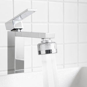 [CHICSS] Cabezal de filtro para grifo HappyDarling para lavabo de baño + 4 filtros incluidos (1 preinstalado + 3 adicionales) con triple filtración - Product Image 3