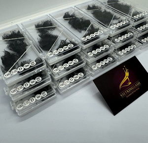 ขายส่งขนตาปลอมแบบแฮนด์เมด 12D 0.05 0.03 แบบพัดสำเร็จรูป ขนยาวธรรมชาติ ขนสังเคราะห์ รับผลิตแบรนด์ส่วนตัว (OEM)  ผู้จัดจำหน่ายขนตา - Product Image 1