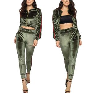 Ensemble de survêtement en velours pour femme, taille adulte, en velours, décontracté, pour sports d'hiver, personnalisé, uni, coupe ajustée, en mélange de coton, vente en gros - Product Image 6