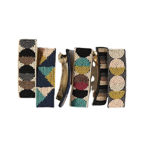 Accesorios para el Cabello Hechos a Mano con Cuentas de Plástico Bordadas, Diseño de Rayas Marinas, Color Rosa, Azul Marino, Unisex, para Mujeres, Niñas y Niños - Product Image 4