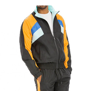 Custom <b>Men</b> Color Block Tracksuit Lightweight Stand Collar Windbreaker <b>Jacket</b> Pants Set Outdoor Athletic Sportswear Activewear - Product Image 3