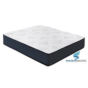Matelas à ressorts compressés de qualité supérieure Pocketz Master Malaysia Factory, fermeté moyenne, tissu tricoté respirant, enroulé dans une boîte, personnalisable - Product Image 3