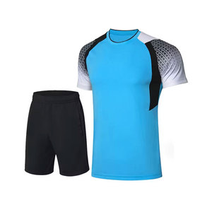 Ensemble uniforme de badminton, tennis et tennis de table pour garçons, nouvelle impression numérique, antibactérien, sans manches, taille élastique, polyester, vente en gros - Product Image 3