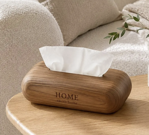 Boîte à mouchoirs rectangulaire en bois d'acacia de qualité supérieure, faite à la main, en bois massif, pour la maison, l'hôtel et le bureau, écologique - Product Image 2