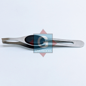 Pince à épiler pour sourcils en acier inoxydable de haute qualité, outil de repousse des poils, gris rocheux - Product Image 2