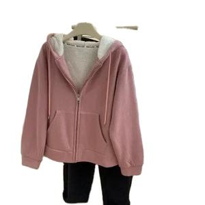 Women's Casual Cotton Pullover Hoodie in Red Brown Spring <b>Tops</b> with Anti-Wrinkle Anti-Pilling Features Hooded Neck Loose Fit - Product Image 5