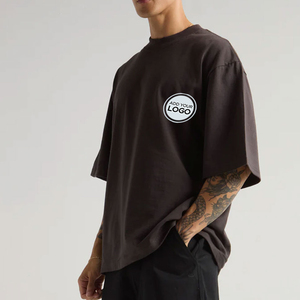 T-shirts personnalisés en tissu tri-mélange avec impression en relief, lavage vintage, ultra doux, pour hommes - Product Image 1