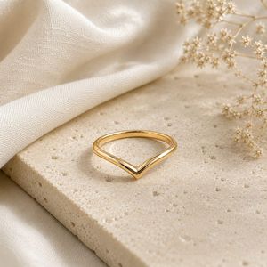 Bague en argent sterling 925 motif chevron, ensemble de bagues en V, bague empilable minimaliste, bague délicate pour le pouce, cadeau pour elle, vente en gros - Product Image 4
