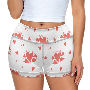 Shorts de Yoga para Mujer, Estampado Tropical de Palmeras, Impresión Digital, Tejido de Poliéster, Secado Rápido, Cierre con Cordón, Cintura Media, Casual, Regular - Product Image 4