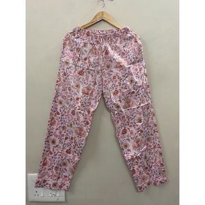 Conjunto de Pijama Elegante y Modesto para Mujer, 100% Algodón, Estampado Floral, Ropa de Dormir Suave y Transpirable, Cintura Elástica, 3 Piezas - Product Image 4