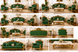 Muebles para el Hogar Tallados a Mano de Estilo Castillo, Juego de Sofás de Madera Maciza de Alta Calidad para Sala de Estar, Estilo Francés, Juego de Muebles de Salón para 5 Personas - Product Image 6