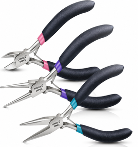 LUMINEX IMPEX LUB=113 <b>Long</b> <b>Nose</b> Stainless Steel Lightweight Smooth Work Polishing Pliers for Jewelry Making DIY Bracelet - Product Image 1