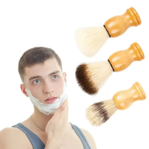 \Men's Shaving <b>Brush</b> with Soft Bristles Professional Stainless Steel Top High Quality Beard Lather Tool for Soap Foam & Barber - Product Image 4