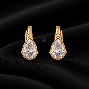 Pendientes de Aro con Diamantes Cultivados en Laboratorio, Corte Pera/Radiante/Esmeralda, Claridad VS VVS, Color DEF, Oro Sólido de 14K/18K, Certificados por IGI - Product Image 3