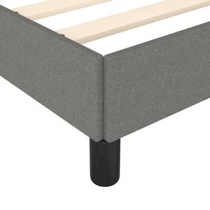 Cadre de lit en contreplaqué recouvert de tissu 100% polyester, gris foncé, bois d'ingénierie - Product Image 6