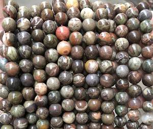 Perles d'agate florale naturelle lisses vertes, 15 pouces, pour la fabrication de bijoux, certifiées IGI, ZUBEDA GEMS JEWELLRY - Product Image 6