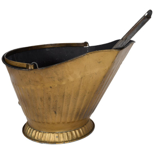 Seau à charbon en métal de style américain avec poignée, finition or antique, pour usage extérieur, jardin, foyer - Accessoires pour cheminée - Product Image 3
