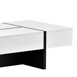 Tavolino da Caffè Moderno dal Design Rettangolare Contemporaneo, Arredamento per Soggiorno, Tavolo Centrale Lucido per Divano - Product Image 3