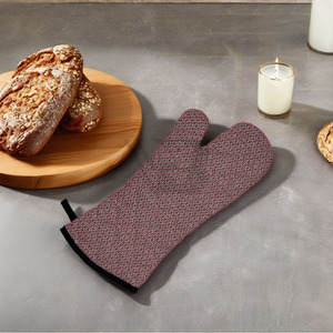 Bright Yellow Color 2-pc <b>Set</b> Professional Kitchen Use <b>Microwave</b> Oven Gloves Mitts Cotton Linen Extra Large Oven Mitt <b>Set</b> - Product Image 5