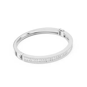 กำไลข้อมือเพชรโมอิสซาไนต์ทรงบาแกตต์แบบหรูหราสำหรับผู้หญิง - Product Image 2