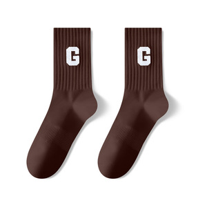 Men's Adults Crew Sports <b>Socks</b> Spandex/Polyester/Cotton Solid Quick Dry Breathable Anti-Bacterial Spring Workouts <b>Running</b> - Product Image 1