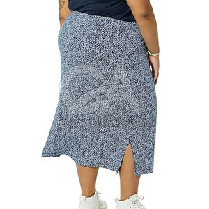 Jupe longue décontractée et élégante taille haute coupe droite pour femmes grandes tailles - Product Image 2