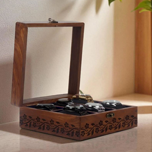 Caja de Relojes de Madera de Lujo con Acabado Piano, Organizador de Relojes de Madera para Tiendas Minoristas por AYAANS - Product Image 5