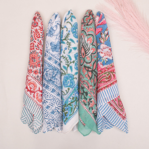 Foulard carré rétro double face en coton multicolore, bandana, bracelet en vrac, accessoire pour cheveux et cou, imprimé floral bohème tendance - Product Image 6