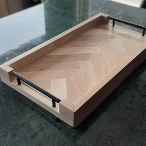 Bandeja de Servicio de Madera Hecha a Mano con Asa para Uso en Hoteles, Suministro al por Mayor de Proveedor Indio - Product Image 1