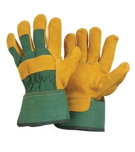 Gants de travail en cuir de vachette jaune de qualité supérieure, protection des mains pour la sécurité industrielle, certifiés CE, antistatiques, résistants à la chaleur - Product Image 1