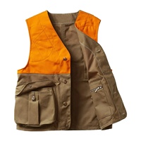Gilets de chasse personnalisés durables de combat orange gilet de veste multi-poches léger et respirant