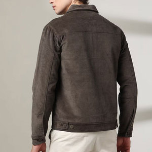 Fashion Men's Genuine Leather <b>Jackets</b> Autumn <b>Suede</b> Solid Color Men's <b>Jacket</b> Popular Simple Casual Leather Men's <b>Jacket</b> - Product Image 4